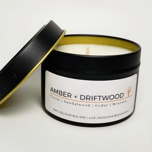 Amber & Driftwood | 4oz Soy Candle